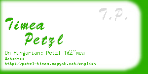 timea petzl business card